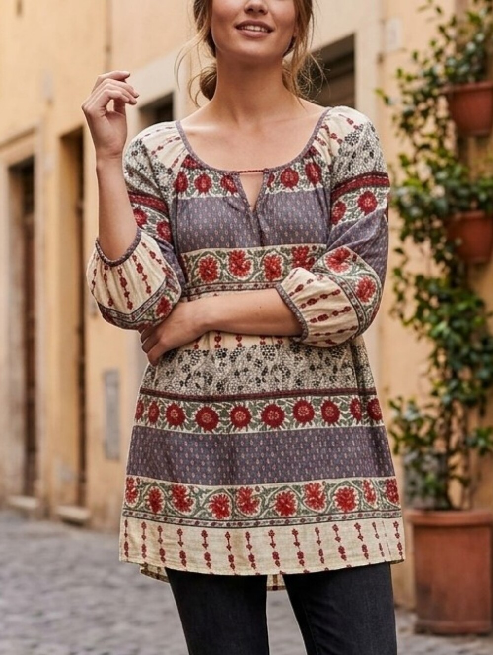 Forever 21 Women's Boho Summer Tunic, Size Medium